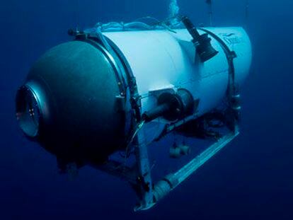 El submarino de OceanGate en una fotografía de junio de 2021.