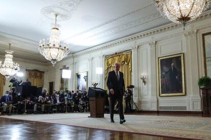 President Joe Biden after Thursday's appearance in Washington.