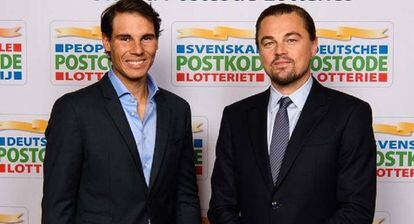 El tenista Rafa Nadal y el actor Leonardo Dicaprio.