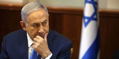 El primer ministro israelí, Benjamín Netanyahu, durante una reunión semanal del Gobierno.