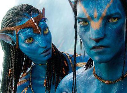 Los protagonistas de 'Avatar' viven en la luna de Pandora y son unos humanoides muy estilizados, de rasgos felinos y piel azul iridiscente