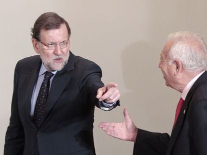 Mariano Rajoy y Jos&eacute; Manuel Garc&iacute;a-Margallo, en La Moncloa.