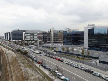 Parque empresarial de oficinas en Madrid.