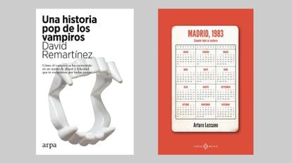 Portadas de 'Una historia pop de los vampiros' y 'Madrid, 1983'.
