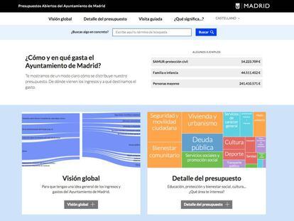 Una nueva web visual para las cuentas del Ayuntamiento de Madrid