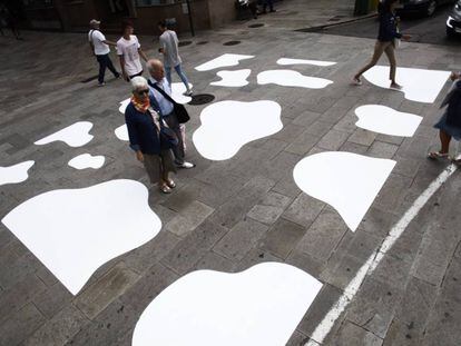 'Paso de vacas' instalado en A Coruña.