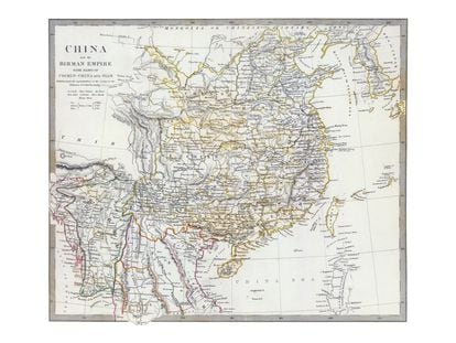 Mapa de China y Birmania con partes de Cochinchina y Siam (Chapman & Hall. Londres, 1844)