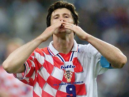 Suker, con la camiseta de Croacia en el Mundial Francia 98.
