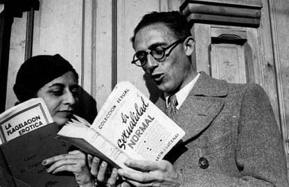 Ángel Martín de Lucenay, con Mathilde Camhi, en una imagen de 1932 sacada por Henri Cartier-Bresson.