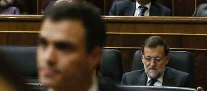 El presidente Mariano Rajoy, en el debate sobre el estado de la nación del pasado ejercicio.