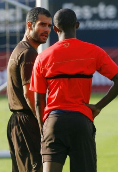 Guardiola y Eto'o, en una imagen de 2008.