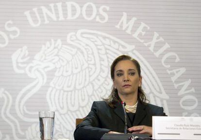 La ministra de Exteriores mexicana, Claudia Ruiz Massieu.