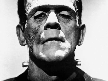 Boris Karloff como la criatura de Frankenstein.