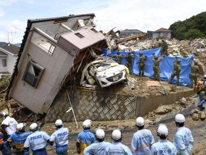 Los equipos de rescate buscan a 78 desaparecidos, la mayoría en la prefectura de Hiroshima, al suroeste del país