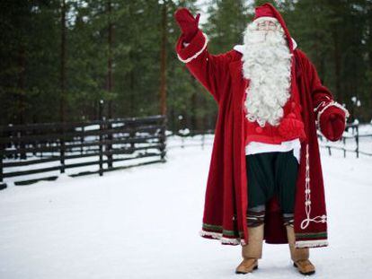 Santa Claus en Rovaniemi, la Laponia finlandesa.
