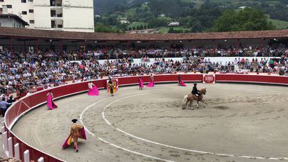 Festejo taurino en la feria de Azpeitia de 2018.