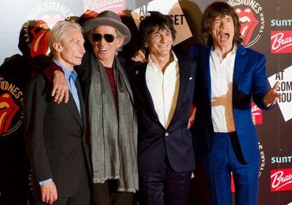 De izq. a dcha., Charlie Watts, Keith Richards, Ronnie Wood y Mick Jagger.