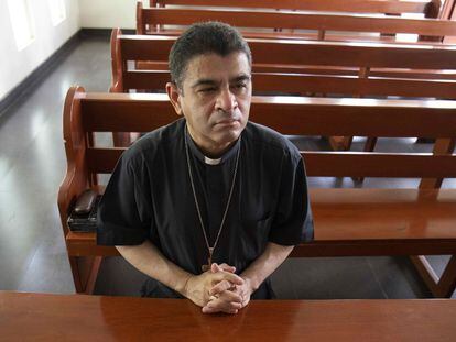 El obispo nicaragüense Rolando Álvarez, en Managua en mayo pasado.
