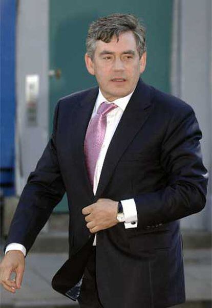 El ministro del Tesoro británico, Gordon Brown, ayer en Edimburgo.