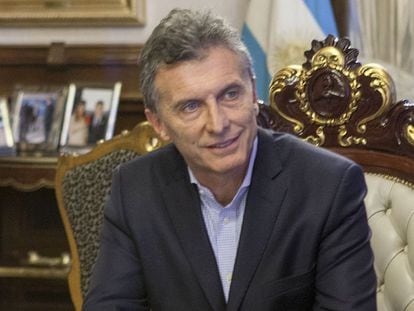 El presidente argentino, Mauricio Macri, este lunes en Buenos Aires.