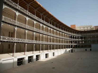 La cancha de frontón Beti Jai, en el distrito de Chamberí, en Madrid, el 19 de julio de 2023.