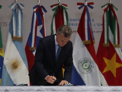 Mauricio Macri, en la ceremonia de apertura de la Conferencia Ministerial de la OMC.