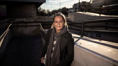 La escritora Esther Garcia Llovet, el martes en la Plaza de Colón en Madrid.