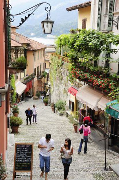 Una de las calle de la localidad italiana de Bellagio.