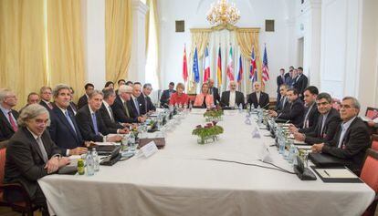 Reunión de los representantes de las potencias e Irán en Viena el lunes.