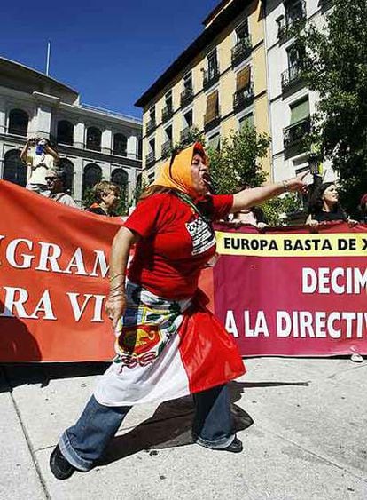 Manifestación del Foro Social de las Migraciones, ayer en Madrid.