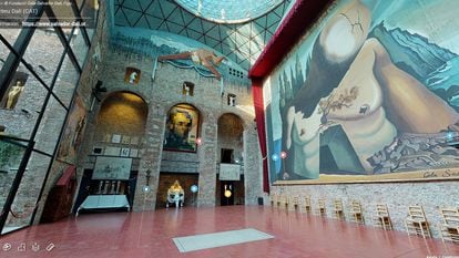 Captura de la nueva web de visita virtual del Museo Dalí de Figueres.