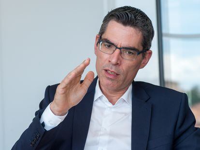 Franck Vignard, consejero delegado en España de BNP Paribas Personal Finance, que opera en el país con la marca Cetelem, durante la entrevista.