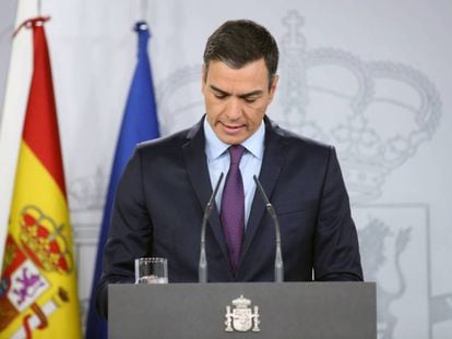 Pedro Sánchez en La Moncloa en una imagen de archivo. En vídeo, declaraciones de Adriana Lastra (PSOE).