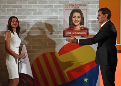 Inicio de campa&ntilde;a de Ciutada, con Arrimadas y Rivera.