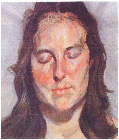'Mujer con los ojos cerrados', de Lucian Freud, de 2002.