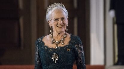 La reina Margarita de Dinamarca, en una cena de gala en Berlín, Alemania, en noviembre de 2021.