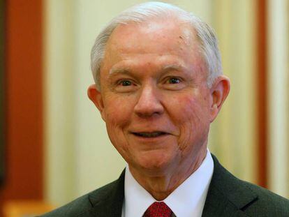 El senador Jeff Sessions, nominado para el puesto de fiscal general.