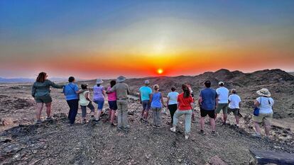 Atardecer cerca de Twyfelfontein (Namibia).