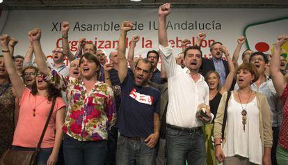 Clausura de la última asamblea andaluza de IU.