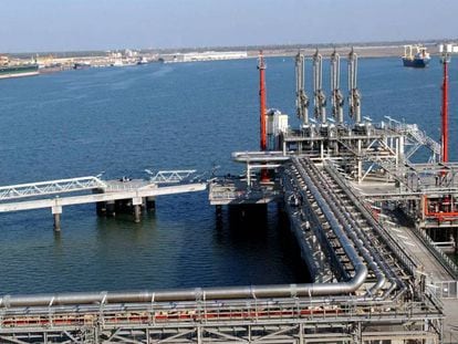 La planta de licuefacción de gas GNL de Damietta, en Egipto.