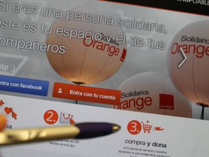 Un usuario accede a la plataforma shopciable.orange.es para realizar una compra.