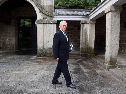 Mario Vargas Llosa, el pasado jueves, en San Lorenzo de El Escorial.