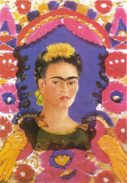 Autorretrato de Frida Kahlo en el Centro Pompidou de París.