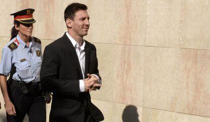 Messi, en los juzgados de GAV&Aacute;, en 2013.