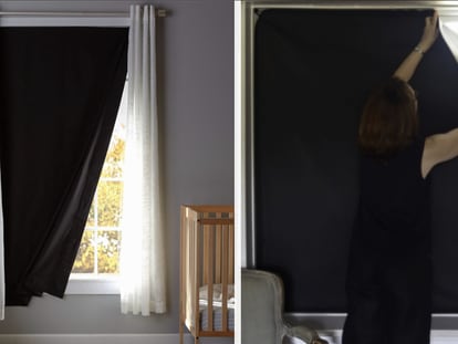 Como se pueden recortar al gusto, estas cortinas portátiles se pueden instalar en ventanas pequeñas y grandes.