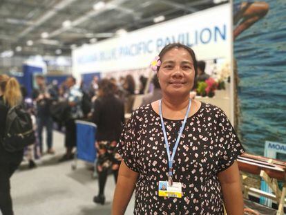 Anne Nuariki, miembro de Kiribati Climate Action Network en la COP 25 en Madrid.