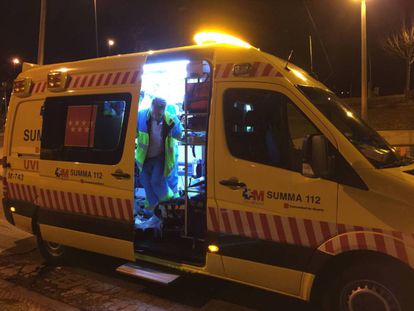 Una ambulancia de Emergencias 112 Comunidad de Madrid.