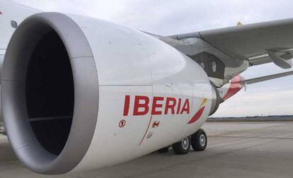 Motor del Airbus 330-200 de Iberia. 