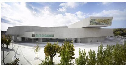 Exterior del Museo de Arte del siglo XXI (Maxxi), de Roma, de la arquitecta Zaha Hadid.