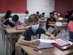 En la imagen, alumnos de primero de la ESO en  un aula del instituto Joanot Martorell, en Esplugues de Llobregat.